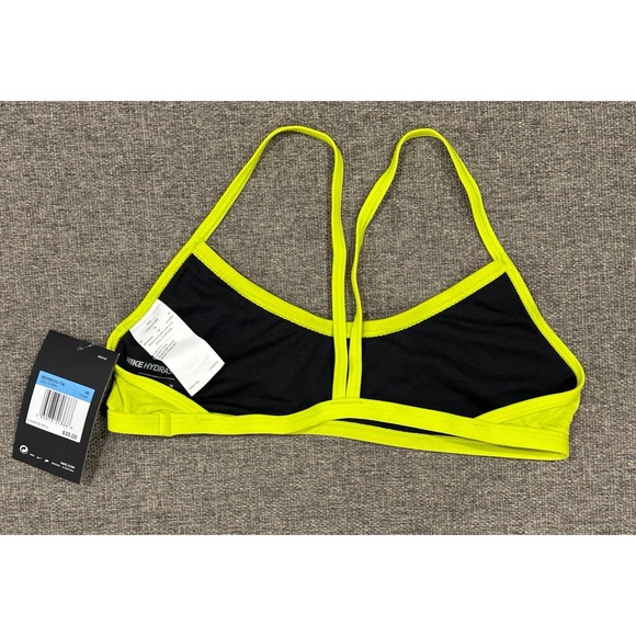 Woman's Nike HYDRASTRONG bikini swimsuit top yellow medium New with Tags - Picture 3 of 5